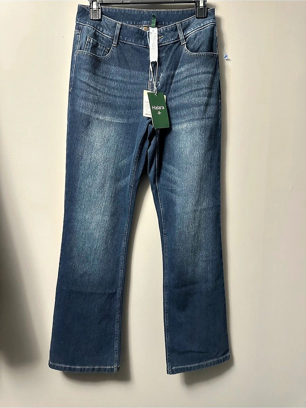 Halara Wide Leg Jeans Denim in Blue Petite 4 NWT
